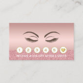 メイクアップアーティスト美しいガールバラ金ゴールドサロンロイヤリティ ロイヤリティカード (正面)