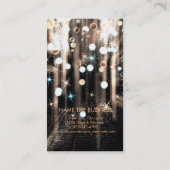 メイクアップアーティスト美しいグリッターブラウン 名刺 (裏面)