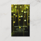 メイクアップアーティスト美しいグリッターライムイエロー 名刺 (裏面)