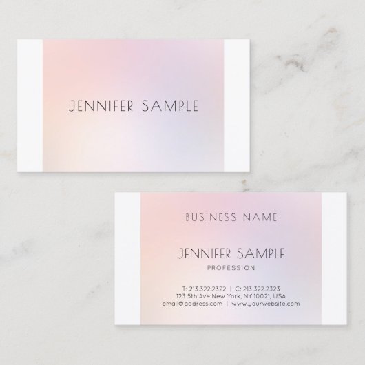 メイクアップアーティスト美しいサロンエレガントプロフェッショナル 名刺 (正面/裏面)