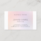 メイクアップアーティスト美しいサロンエレガントプロフェッショナル 名刺 (裏面)