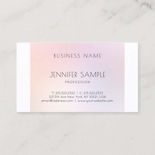 メイクアップアーティスト美しいサロンエレガントプロフェッショナル 名刺 (裏面)