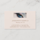 メイクアップアーティスト美しいサロンエレガントラグジュアリーシルク 名刺 (裏面)