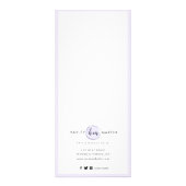 メイクアップアーティスト美しいサロンエレガント価格表 ラックカード (裏面)