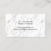メイクアップアーティスト美しいサロンカスタムフォトマーブル 名刺 (裏面)