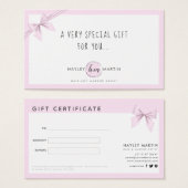 メイクアップアーティスト美しいサロンギフト券 (正面&裏面)