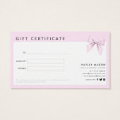 メイクアップアーティスト美しいサロンギフト券 (裏面)