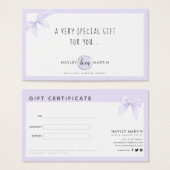 メイクアップアーティスト美しいサロンギフト券 (正面&裏面)