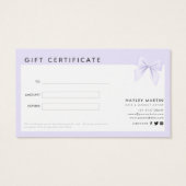 メイクアップアーティスト美しいサロンギフト券 (裏面)