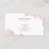 メイクアップアーティスト美しいサロングリッターアフロアメリカン 名刺 (裏面)