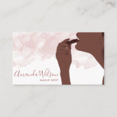 メイクアップアーティスト美しいサロングリッターアフロアメリカン 名刺 (正面)