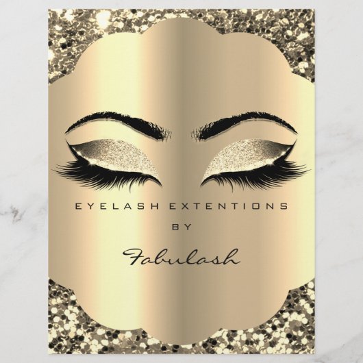 メイクアップアーティスト美しいサロングリッターチラシ価格 チラシ (裏面)