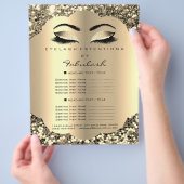 メイクアップアーティスト美しいサロングリッターチラシ価格 チラシ (手)