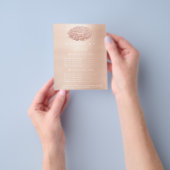 メイクアップアーティスト美しいサロングリッターフライヤーピンクリップ チラシ (手)