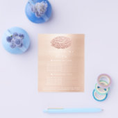 メイクアップアーティスト美しいサロングリッターフライヤーピンクリップ チラシ (シングル)