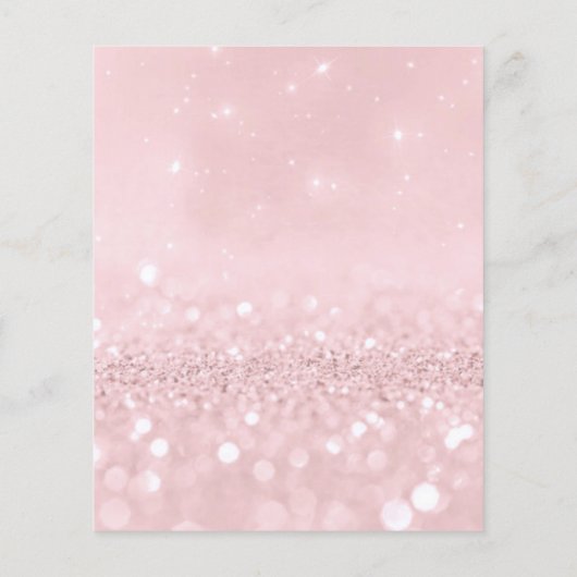 メイクアップアーティスト美しいサロングリッターフライヤーピンク金ゴールド チラシ (裏面)