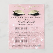 メイクアップアーティスト美しいサロングリッターフライヤーピンク金ゴールド チラシ (正面)