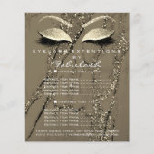 メイクアップアーティスト美しいサロングリッターフライヤーマーブル チラシ (正面)