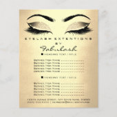 メイクアップアーティスト美しいサロングリッター金ゴールド価格 チラシ (正面)