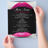 メイクアップアーティスト美しいサロンサービスフライヤーのリスト チラシ (手)