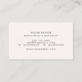 メイクアップアーティスト美しいサロンシルバーセイン 名刺 (裏面)