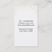 メイクアップアーティスト美しいサロントレンディー金ゴールド唇 名刺 (裏面)