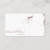 メイクアップアーティスト美しいサロンバラ金ゴールドグリッターシック 名刺 (正面)