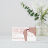 メイクアップアーティスト美しいサロンバラ金ゴールドグリッター女性 名刺 (スタンド正面)