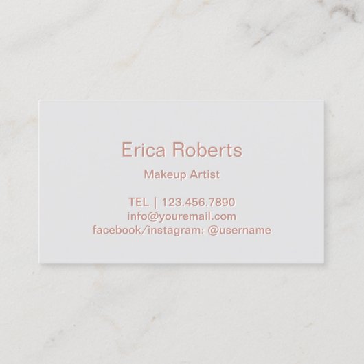 メイクアップアーティスト美しいサロンバラ金ゴールドドライブ 名刺 (裏面)