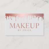 メイクアップアーティスト美しいサロンバラ金ゴールドドライブ 名刺 (正面)