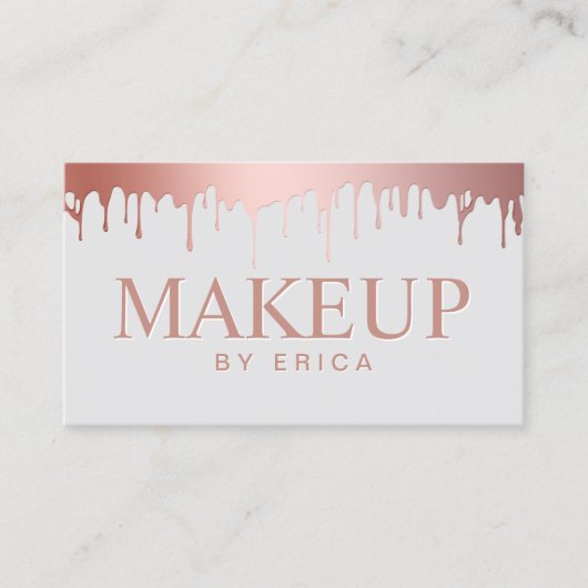 メイクアップアーティスト美しいサロンバラ金ゴールドドライブ 名刺 (正面)