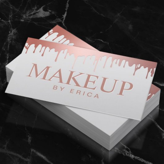 メイクアップアーティスト美しいサロンバラ金ゴールドドライブ 名刺