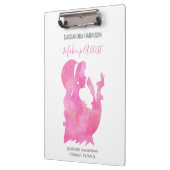 メイクアップアーティスト美しいサロンパーソナライズされた水彩 クリップボード (左)