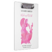 メイクアップアーティスト美しいサロンパーソナライズされた水彩 クリップボード (右)