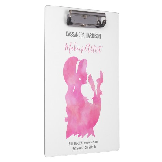 メイクアップアーティスト美しいサロンパーソナライズされた水彩 クリップボード (右)