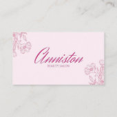 メイクアップアーティスト美しいサロンピンクデザイン美しい 名刺 (裏面)