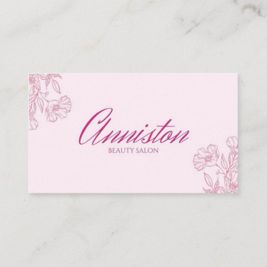 メイクアップアーティスト美しいサロンピンクデザイン美しい 名刺 (裏面)