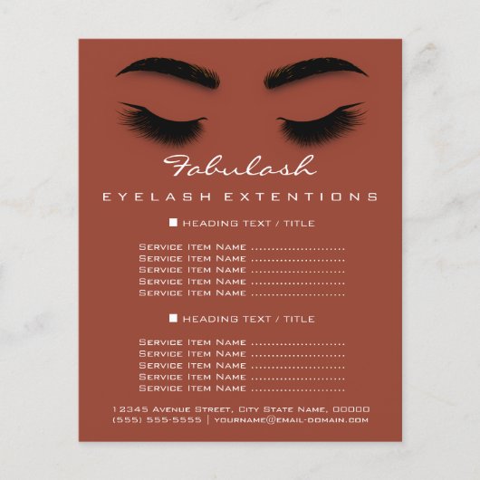 メイクアップアーティスト美しいサロンフライヤースパスキニー チラシ (正面)