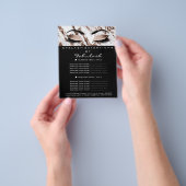 メイクアップアーティスト美しいサロンフライヤーマーブルカッパー チラシ (手)