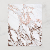 メイクアップアーティスト美しいサロンフライヤーマーブルカッパー チラシ (裏面)