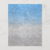 メイクアップアーティスト美しいサロンブルーグリッターシルバー チラシ (裏面)