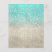 メイクアップアーティスト美しいサロンブルーグリッターフライヤーアイボール チラシ (裏面)