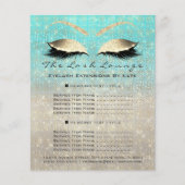 メイクアップアーティスト美しいサロンブルーグリッターフライヤーアイボール チラシ (正面)