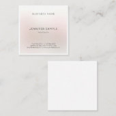 メイクアップアーティスト美しいサロンプエレガントラモダンイン スクエア名刺 (正面/裏面)