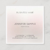 メイクアップアーティスト美しいサロンプエレガントラモダンイン スクエア名刺 (正面)