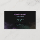 メイクアップアーティスト美しいサロンホログラフィックグリッター 名刺 (裏面)