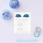 メイクアップアーティスト美しいサロンホワイトフライヤーブルーネイビー チラシ (シングル)