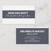 メイクアップアーティスト美しいサロンメタリック 名刺 (正面/裏面)