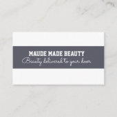 メイクアップアーティスト美しいサロンメタリック 名刺 (正面)