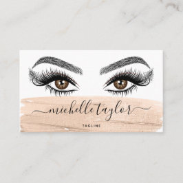 メイクアップアーティスト美しいサロンラッシュエクステンション赤面 名刺